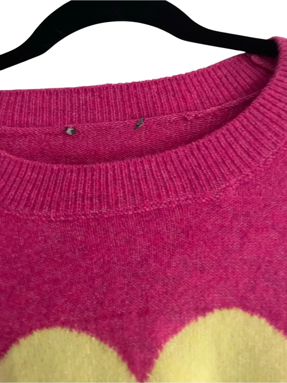 Vince Camuto  Pink Heart Crewneck Sweater EUC
